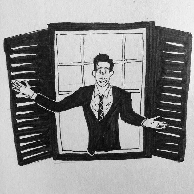 “Suburbia” (fan art of Will Wood); marker on paper